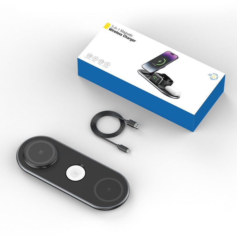 Foldable 3-in-1 Magnetic Wireless Charging Station