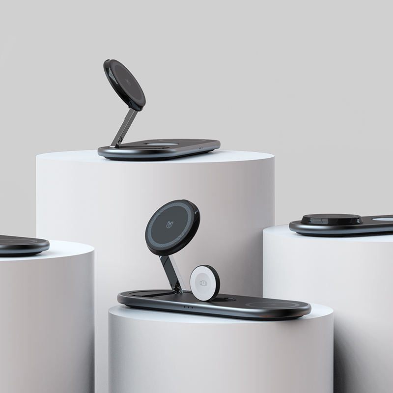 Foldable 3-in-1 Magnetic Wireless Charging Station